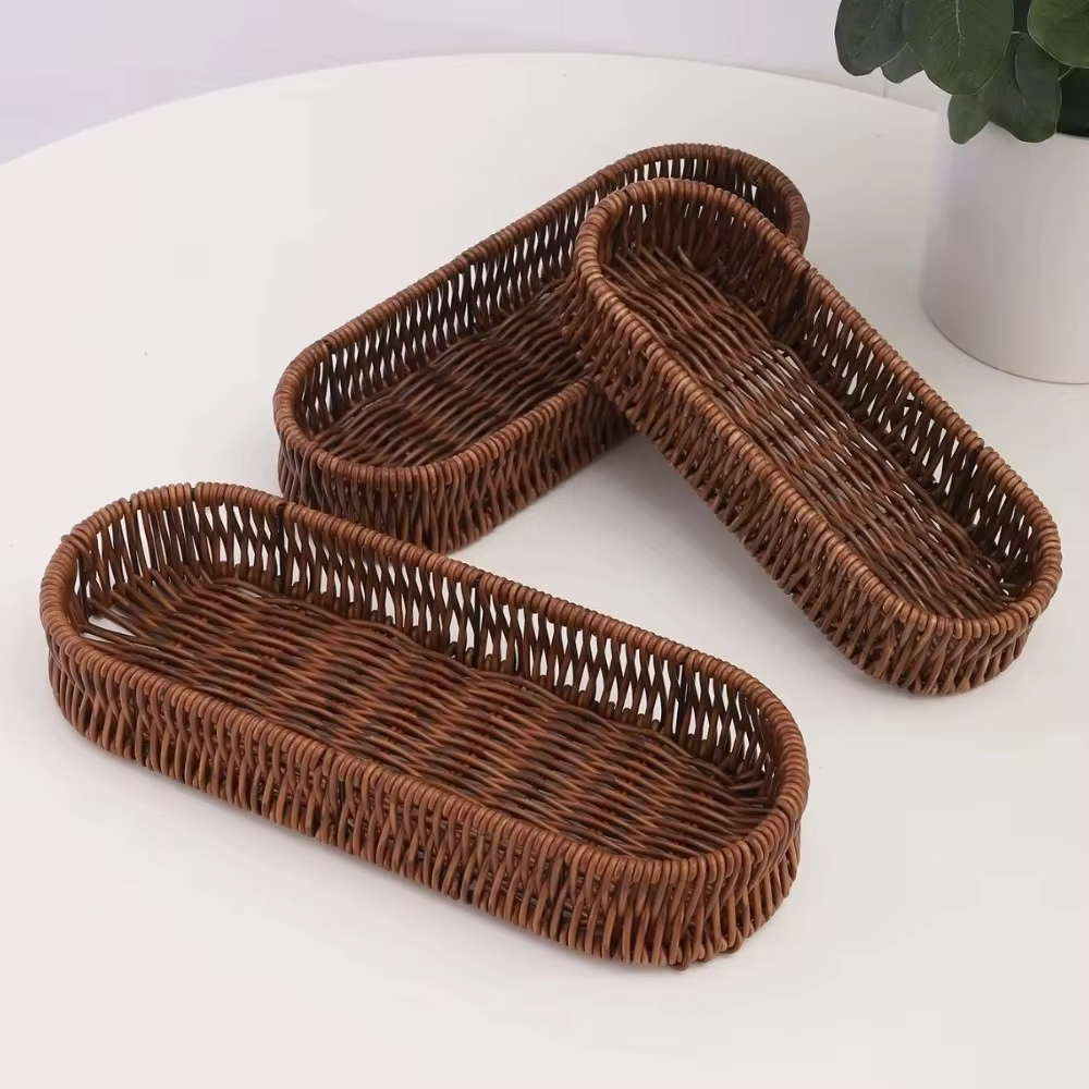 Panier de rangement ovale pour vaisselle