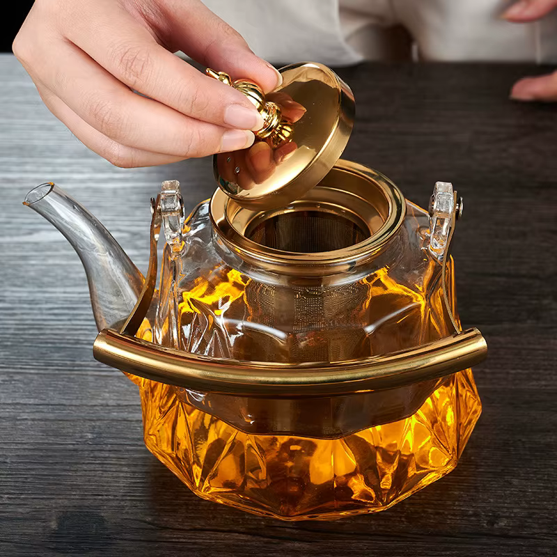 Théière en verre 1L avec infuseur amovible