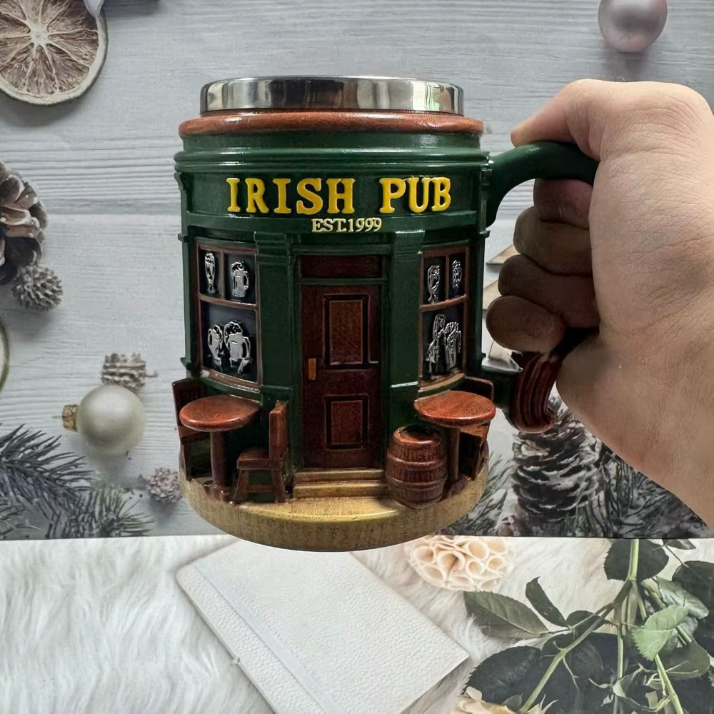 Mug à café en céramique avec poignée ergonomique confortable