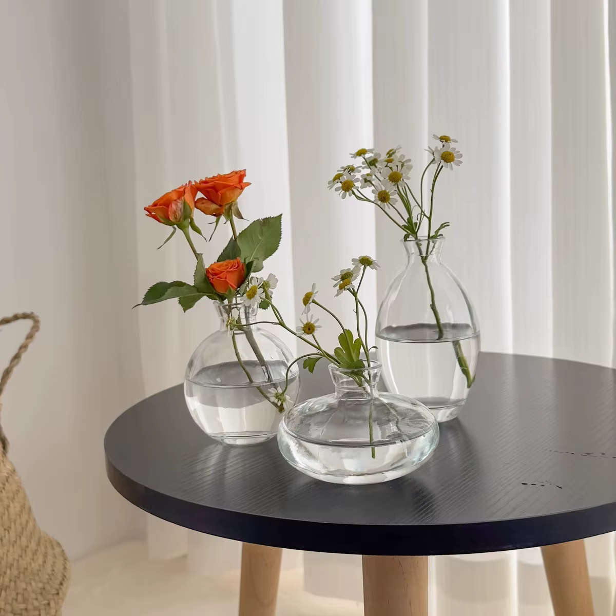 Vase en verre de table de style moderne