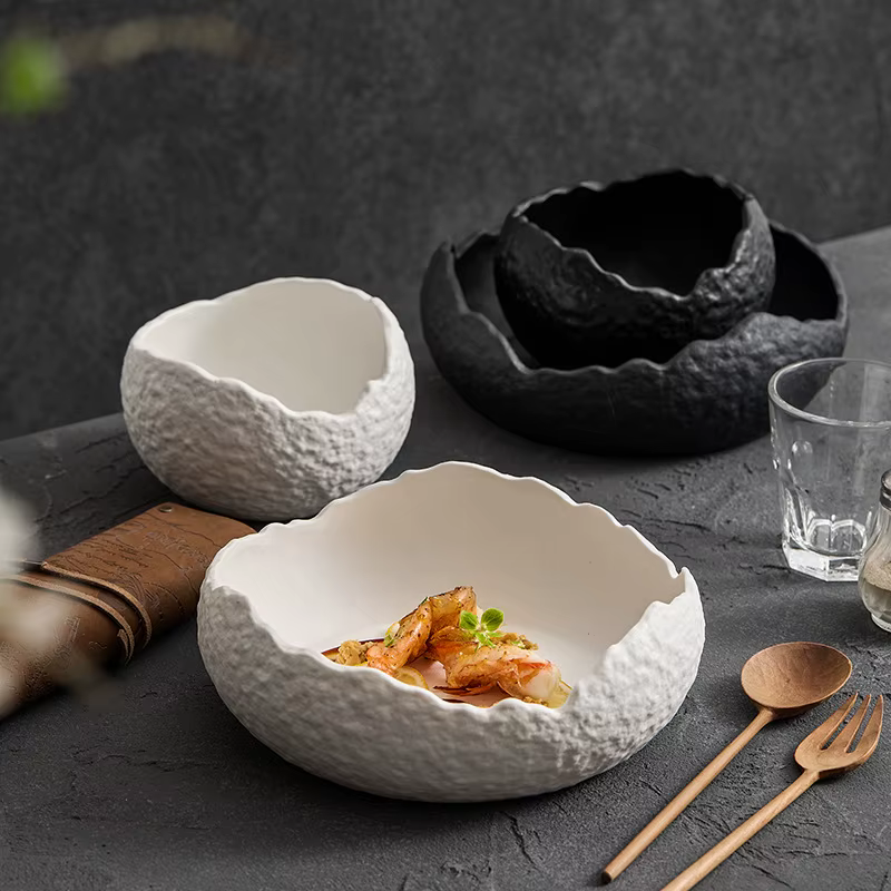 Filles à soupe en céramique blanche
