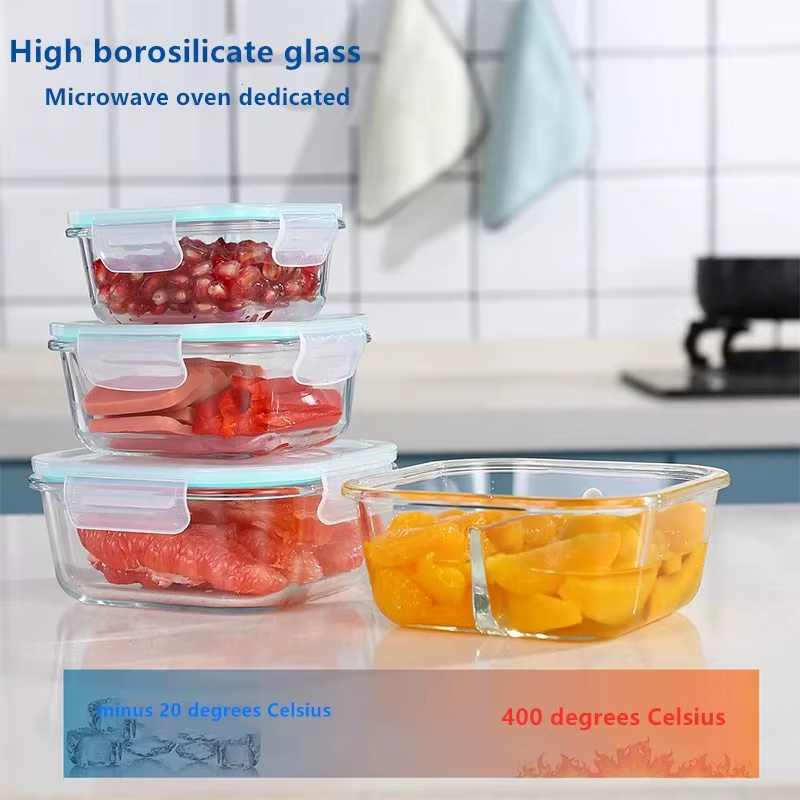 Boîte de conservation en verre borosilicate haute résistance