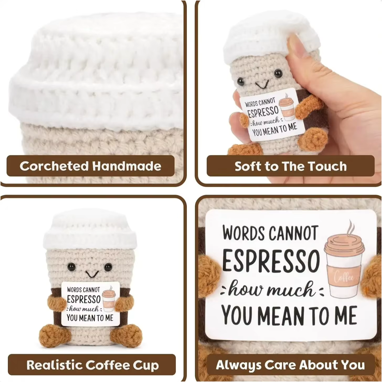 Poupée de café au Crochet drôle