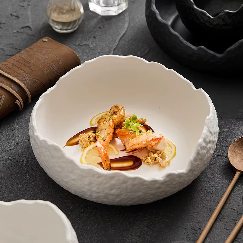 Filles à soupe en céramique blanche