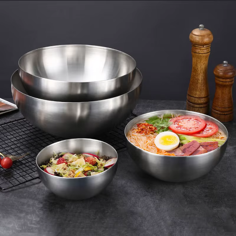 Bol à salade coréen en acier inoxydable