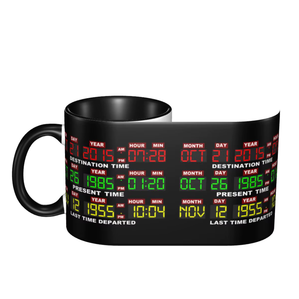 Circuits de temps personnalisés sur tasse bricolage retour vers le futur