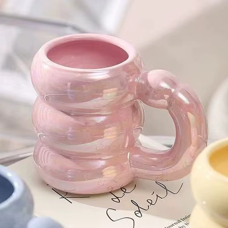 Tasse potelée en céramique de 420ml