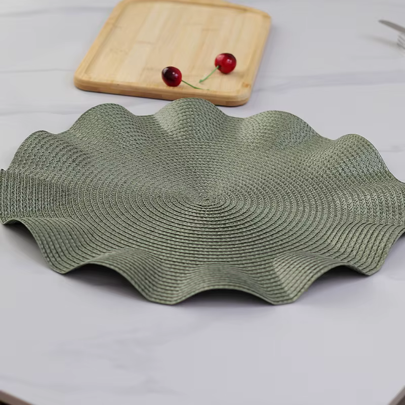 Set de 6 napperons ronds ondulés
