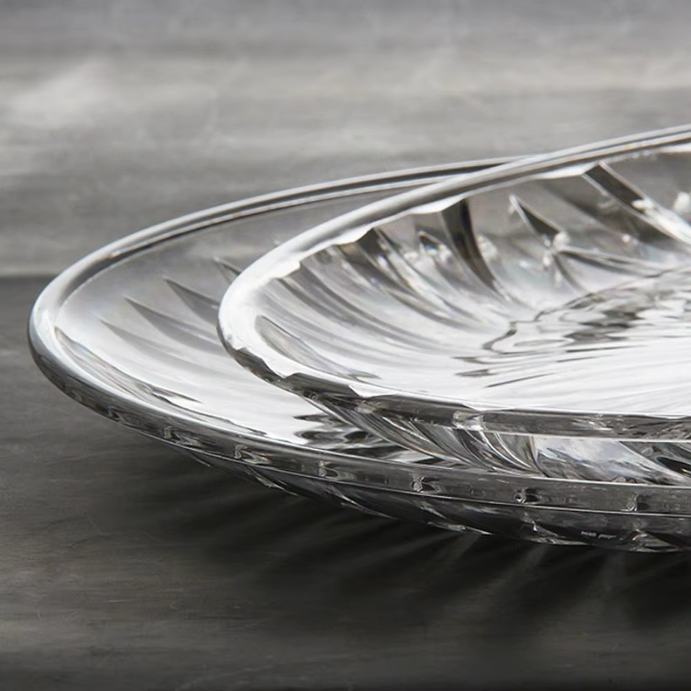 Assiette à gâteau multicouche en plastique transparent