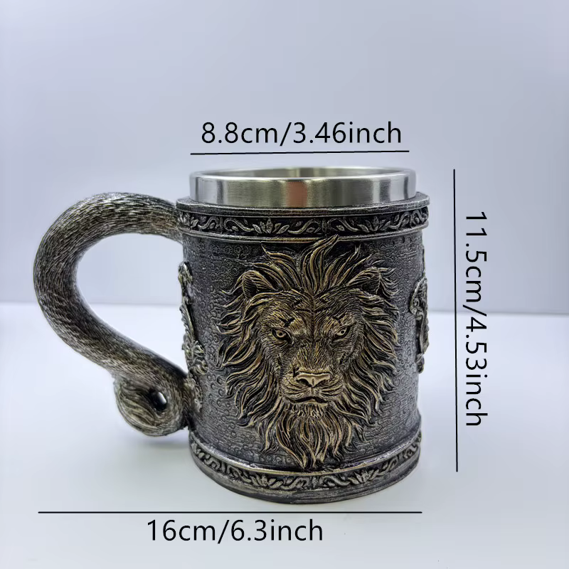 Chope à bière Tête de Lion