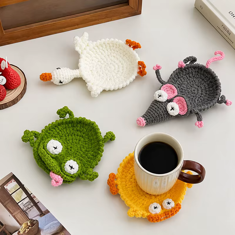 Sous-verre au crochet au design amusant