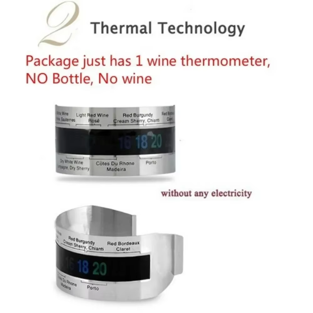 Clip de thermomètre à vin en acier inoxydable