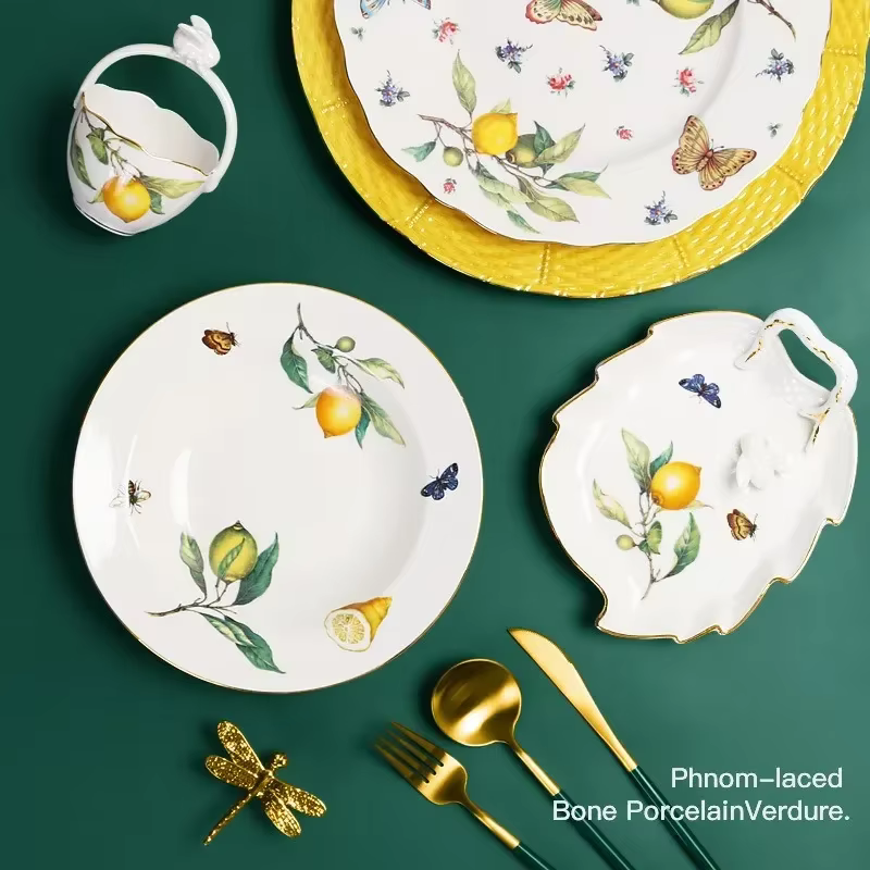 Assiette à manger en céramique de Style européen