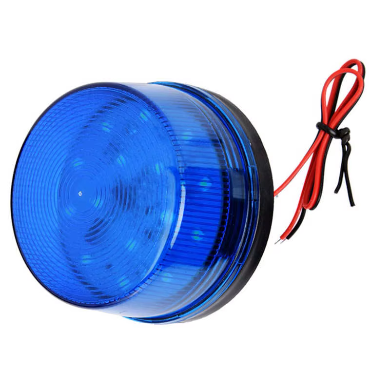 Pouvez-vous rophare stroboscopique LED bleue 12V, alarme d'urgence, signal d'iode, lumière clignotante sans son, lampe clignotante