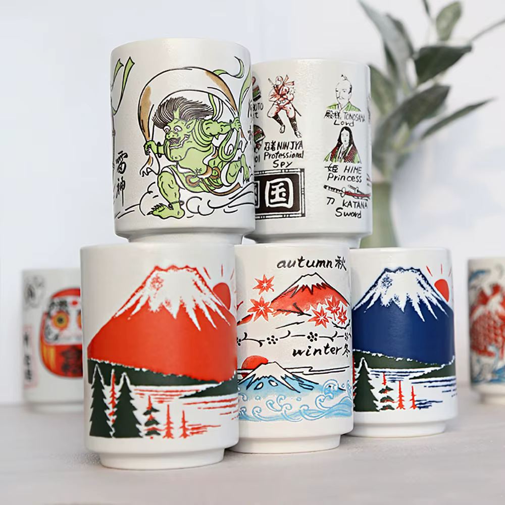 Tasses en céramique à Impression japonaise