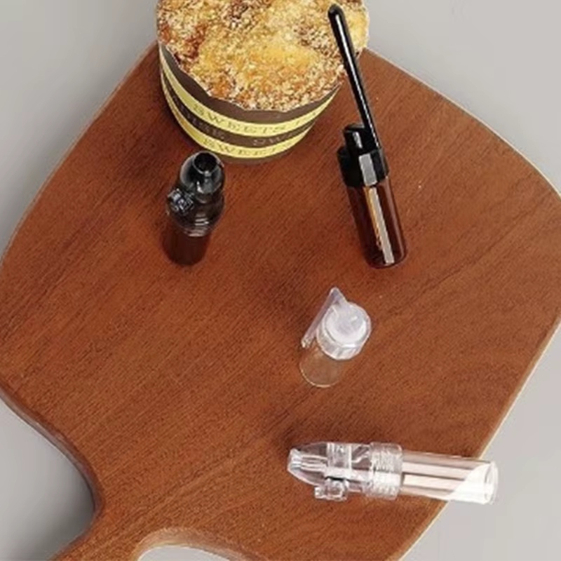 Distributeur de poudre en verre, boîte à pilules avec entonnoir, distributeur de poudre d'épices, stockage Portable de voyage, bouteilles transparentes rechargeables, 4 pièces