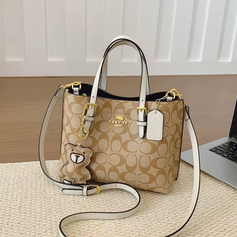 Sac à main messager chic et minimaliste de style parisien pour femmes, avec un design vintage en cuir PU et un logo en lettres