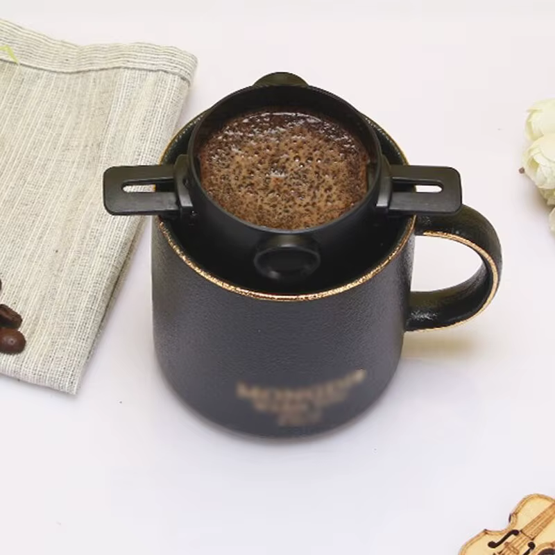 Filtre à café pliable portable en acier inoxydable