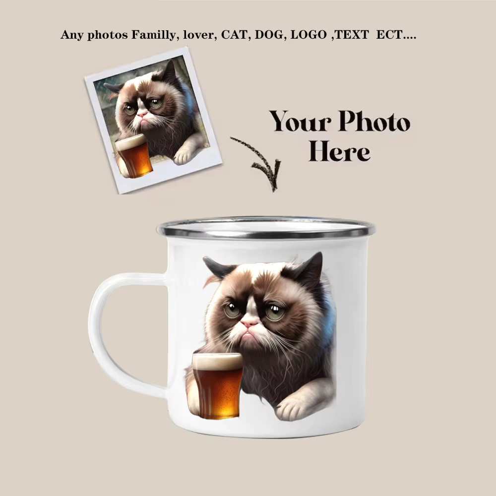 Tasse personnalisée avec Photos de chien et de chat
