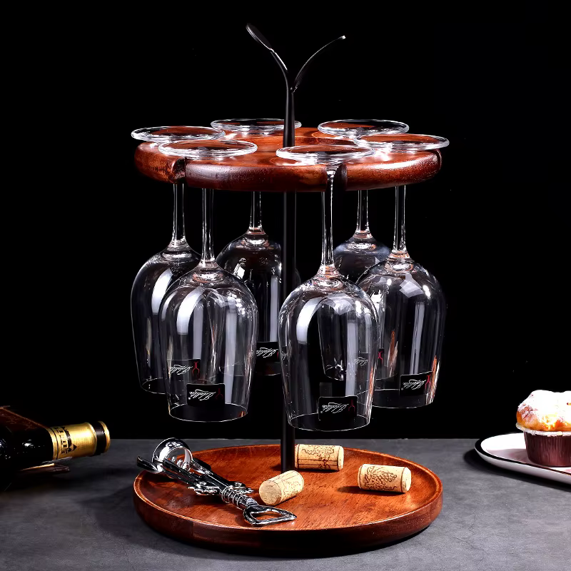 Support de verre à vin à l'envers de 6 capacités