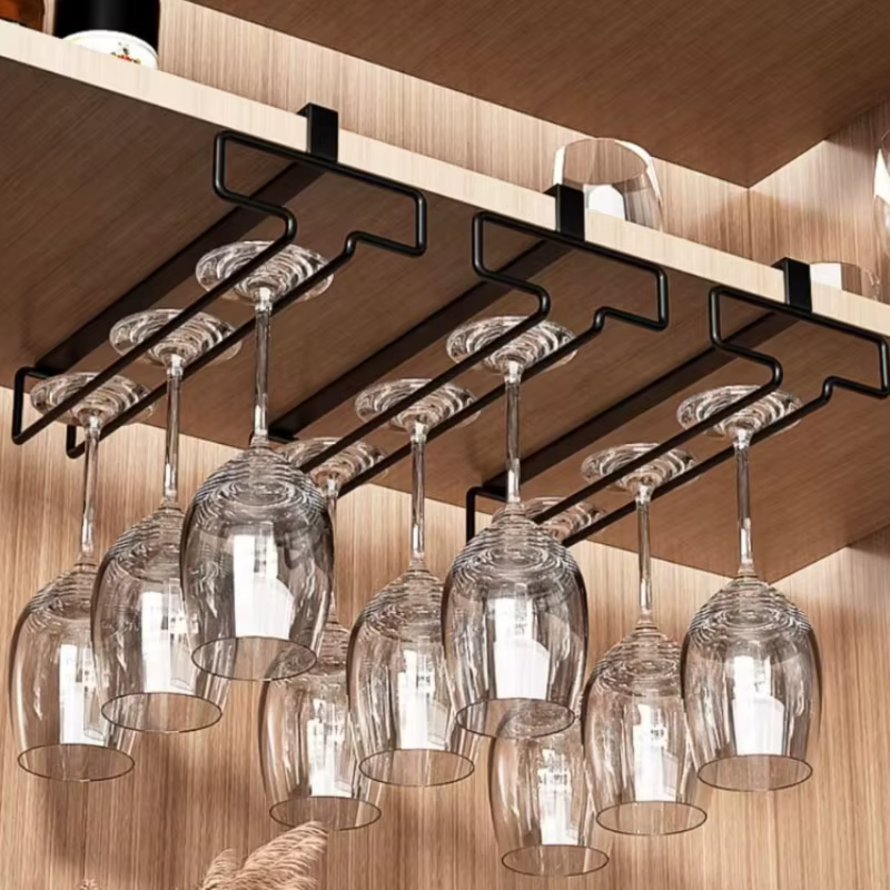Support de rangement suspendu pour verres à vin rouge