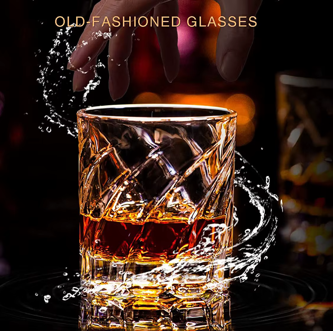 Verre à whisky rotatif