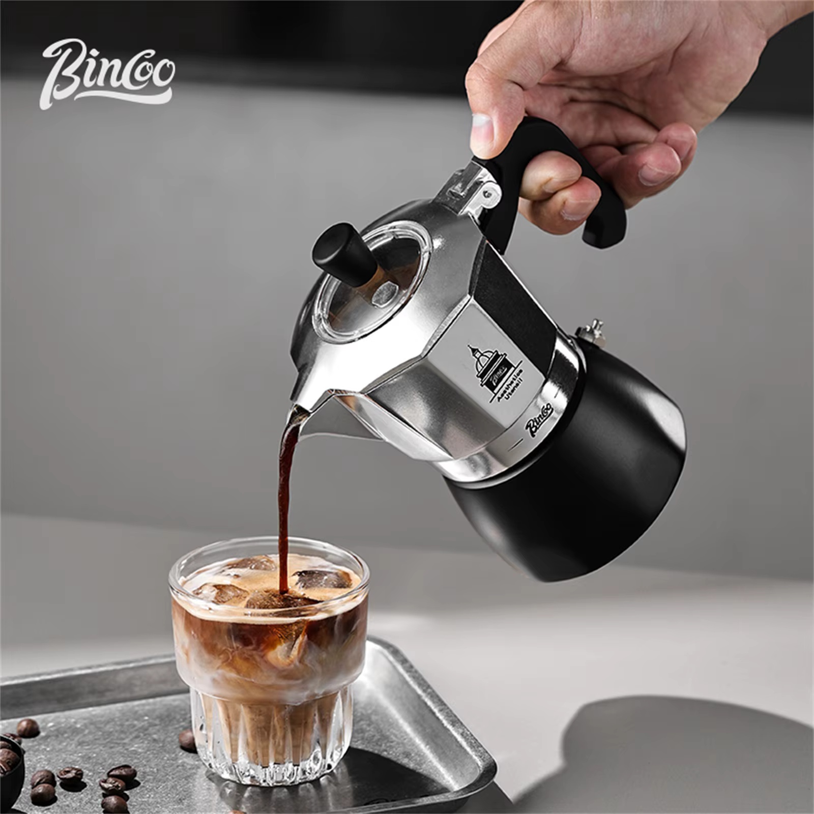 BINCOO Pot Moka à Double Valve