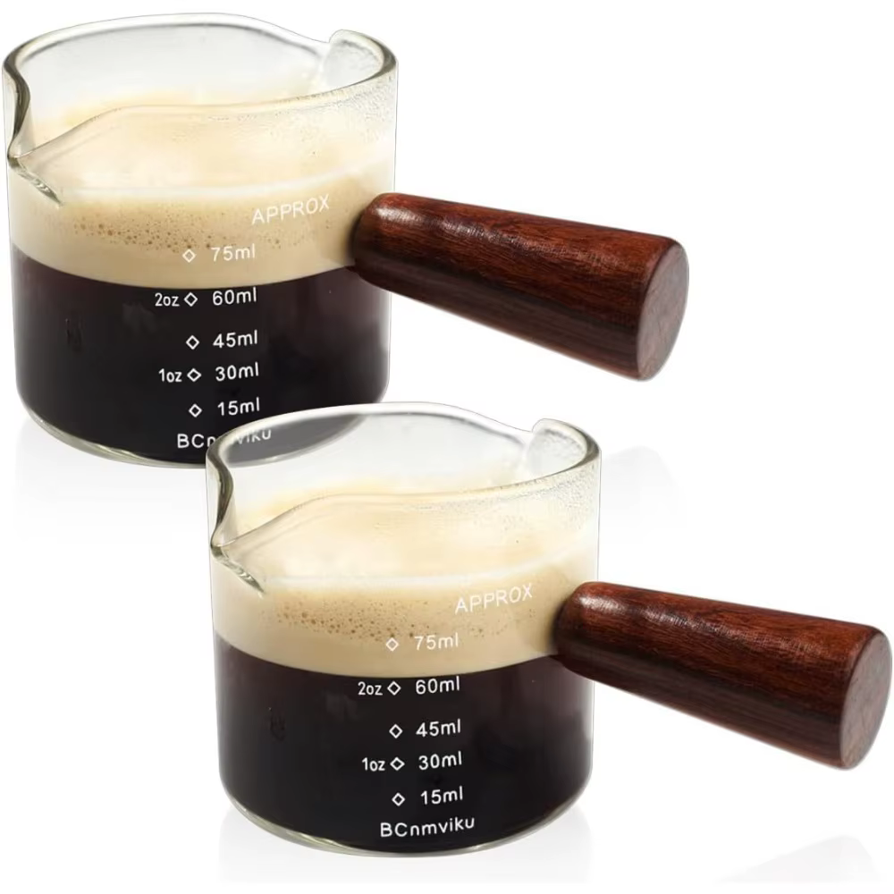 Verres à expresso en verre transparent de 75ML