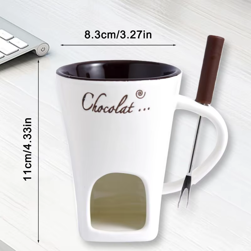 Mug en céramique européen pour faire fondre le chocolat et le fromage