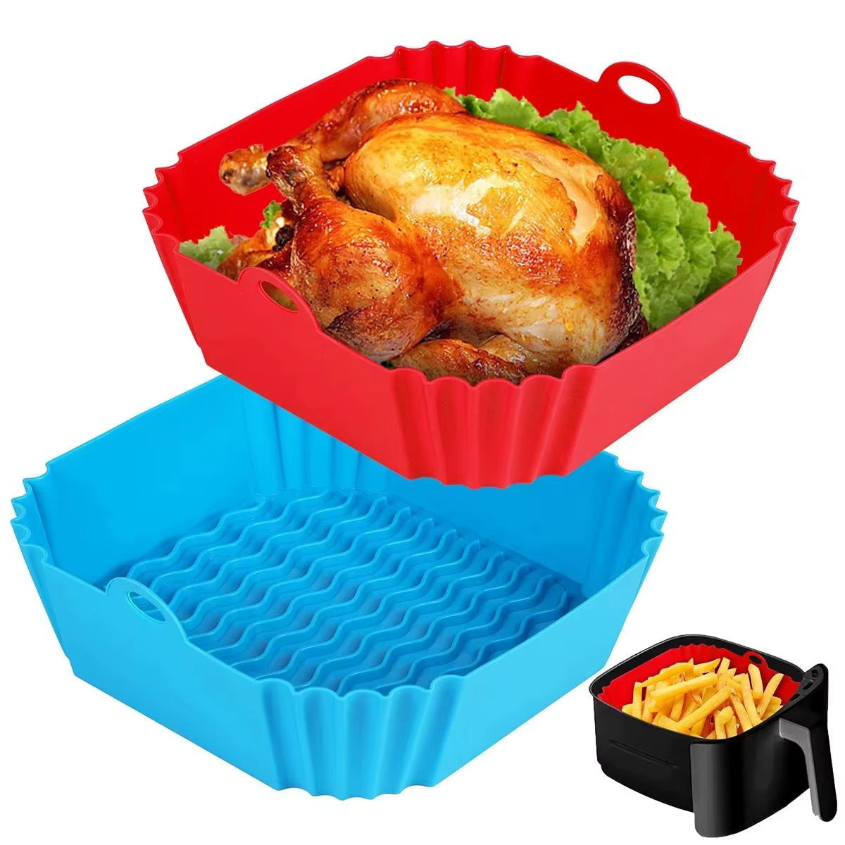 Plateau de Pot de friteuse à Air en Silicone