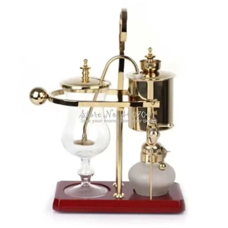 Cafetière de Siphon en verre or Rose de luxe pour 4 tasses