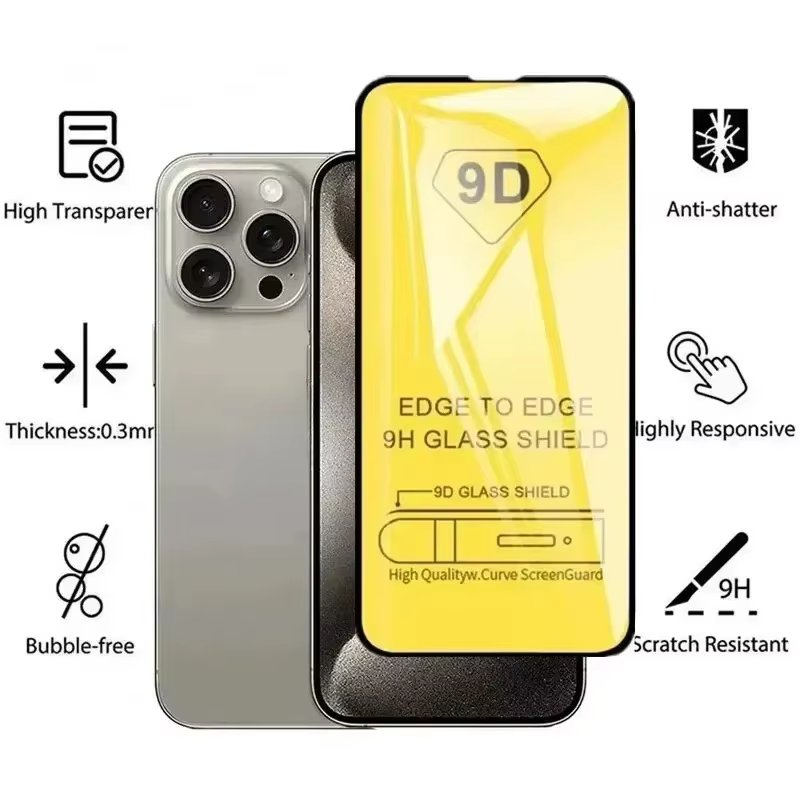 Verre trempé 9D pour Xiaomi Redmi Note 14 4G 12 11 10 9 8 13 Pro 8T 9S 10S 11S 12S 10T 13C 10A 12C 9A 9C 9T verre trempé