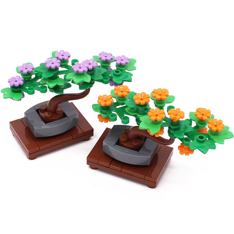 Marumine 32607 1x1 plaque ronde avec 3 feuilles 100 pièces blocs de construction pièces MOC briques arbre plante Compatible assemble des particules