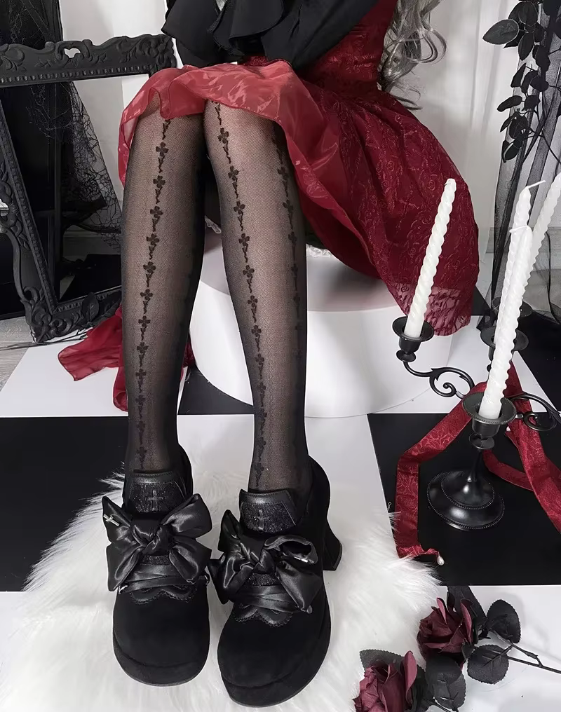 Talon de verre à vin en velours rétro de style gothique pour femmes, nœud en dentelle, sous-culture Lolita, chaussures Paltform noires, escarpins pour femmes, talons hauts