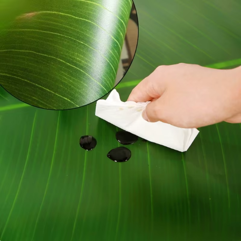 Napperon de beauté de plante verte simulée PEVA