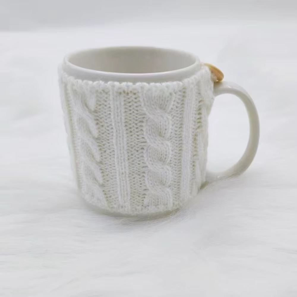 Lot de 4 housses de tasse à café tricotées chaudes