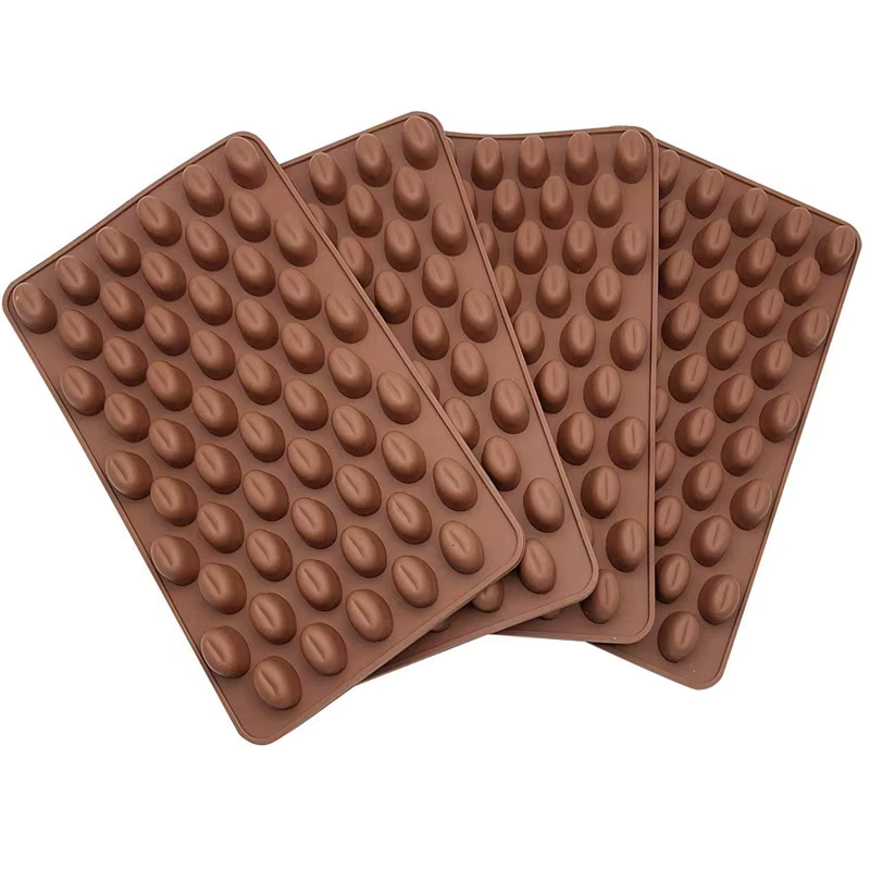 Nouveauté haute qualité Silicone 55 cavités Mini grains de café chocolat sucre bonbons moule
