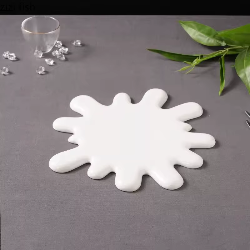 QuePlate-Assiette plate irrégulière en céramique