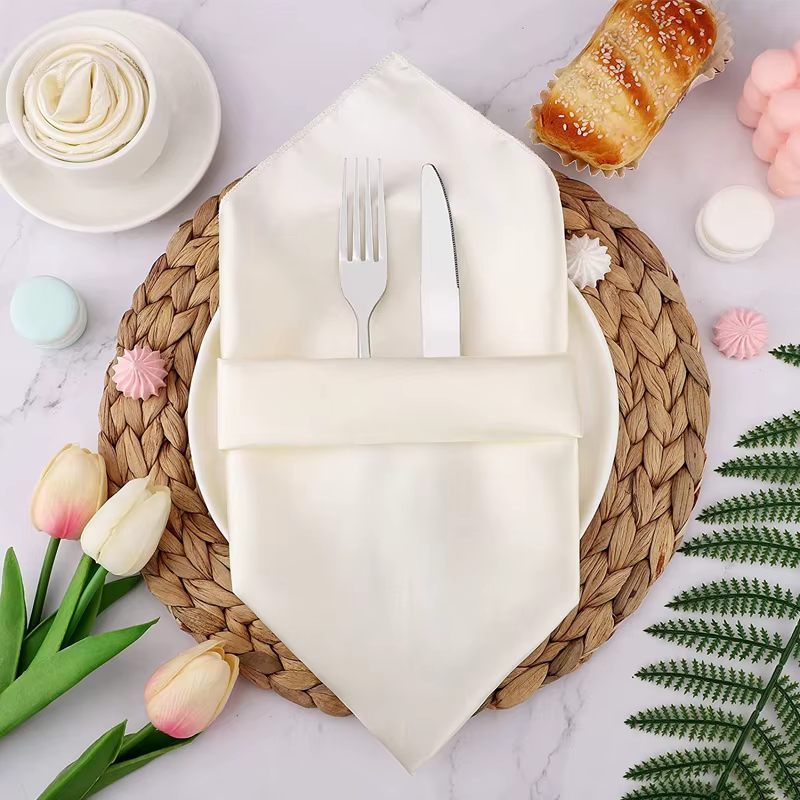 Serviettes de table en satin