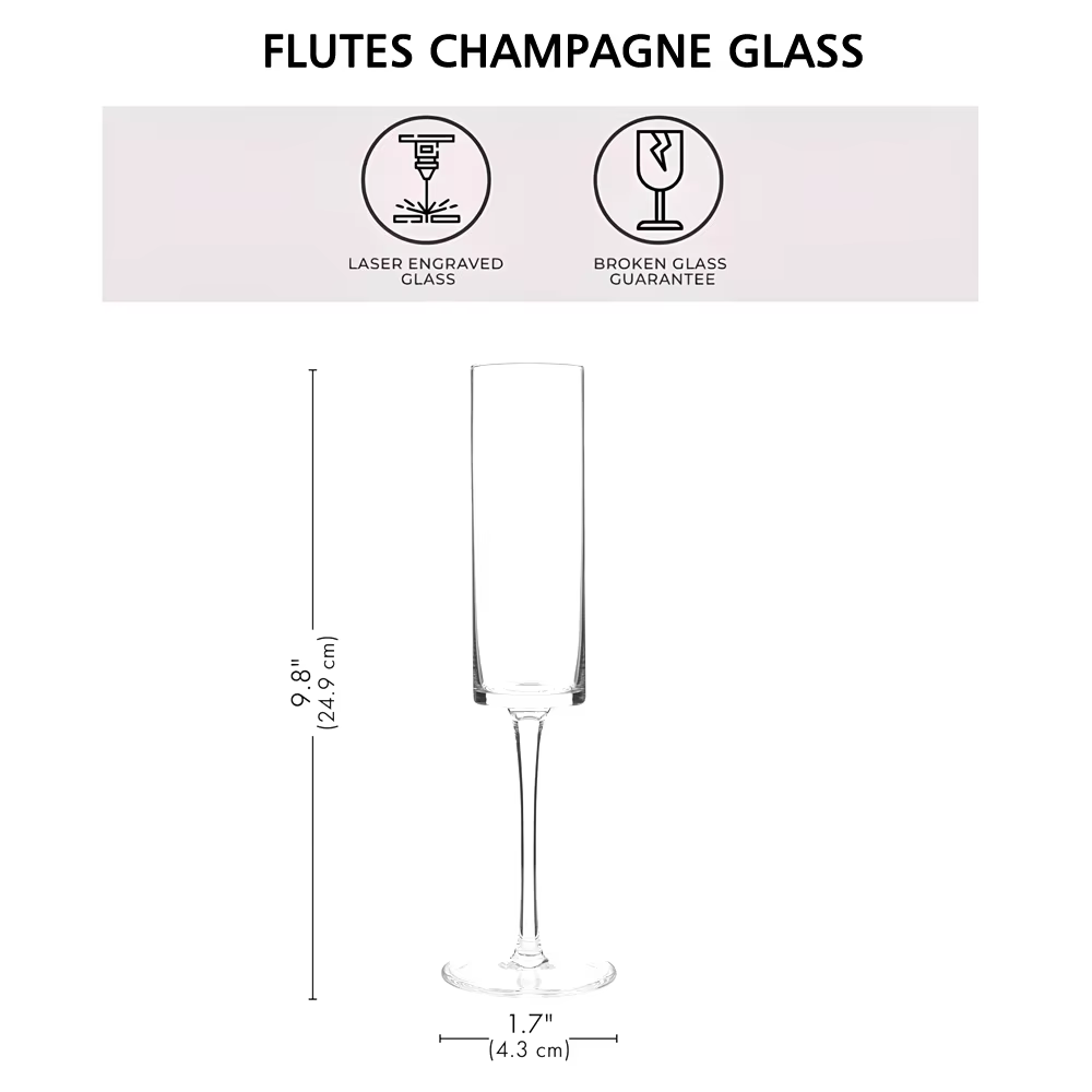 Ensemble de 2 verres de mariage personnalisés