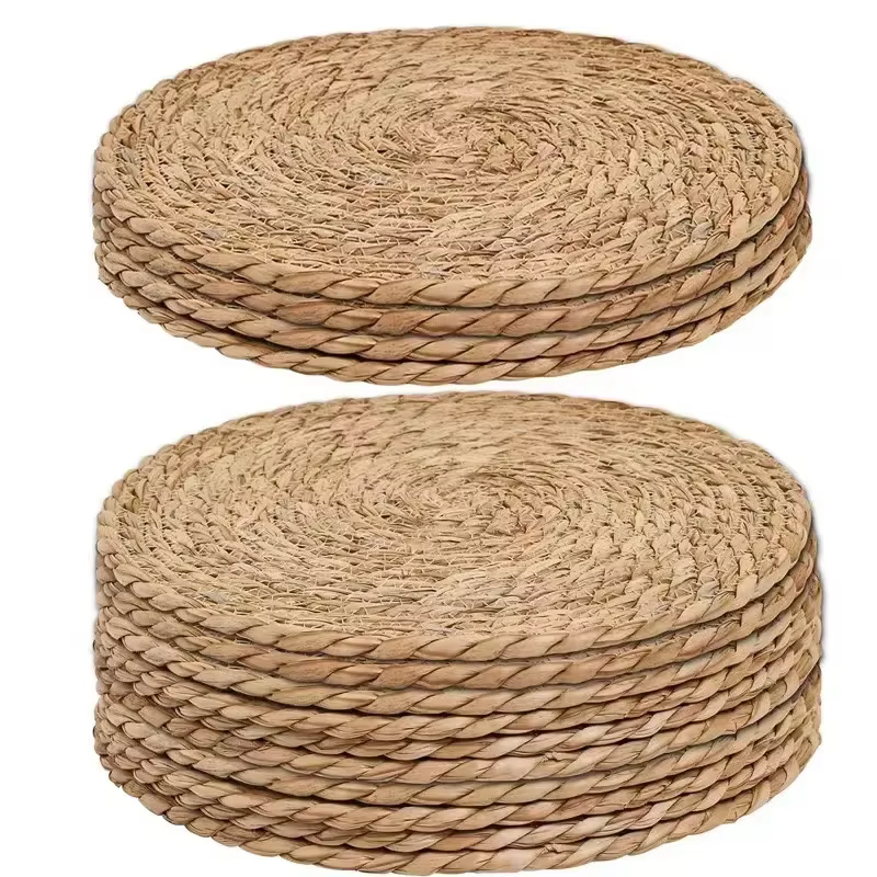Napperons en rotin tissés à la main-tapis de table naturels résistants à la chaleur pour salle à manger