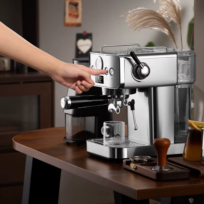 Machine à expresso semi-automatique 20 bars - Machine à café compacte en acier inoxydable avec mousseur à lait vapeur pour la maison/le bureau, italienne