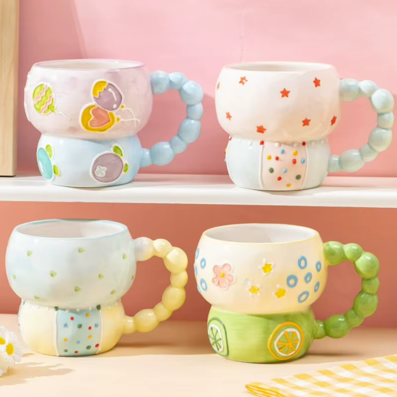 Tasse à café créative en céramique couleur