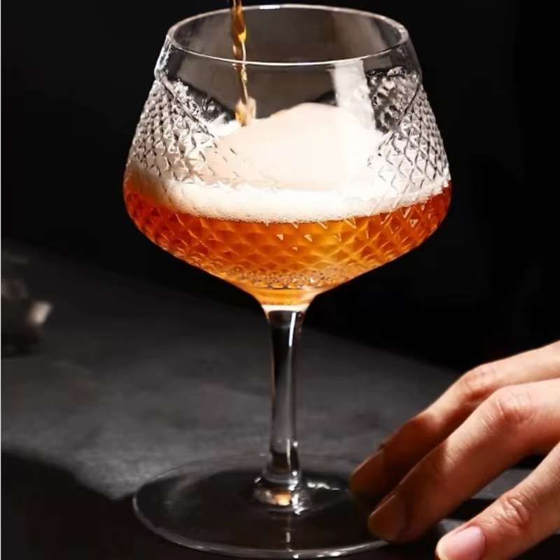 Gin and Tonic-Verre à Vin Gravé au Diamant