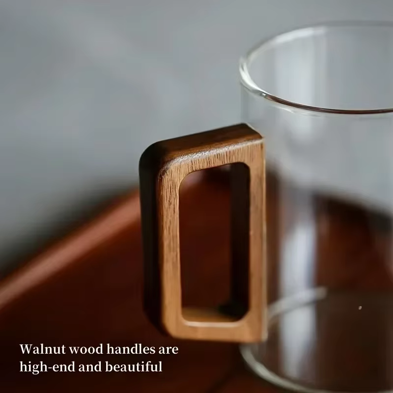 Tasse en verre résistant à la chaleur de grande capacité de 400ml