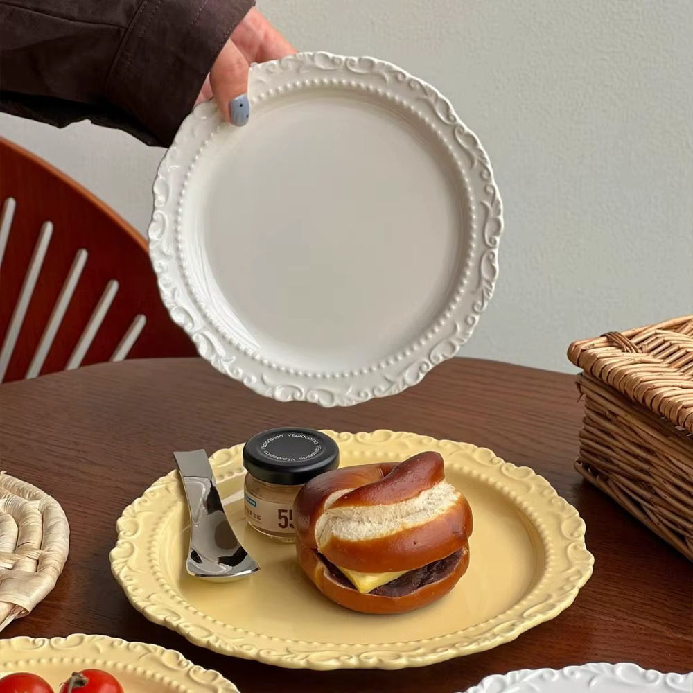 Assiette en Relief française au Design en relief