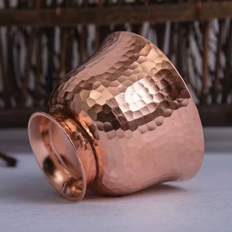 Tasse à café en cuivre pur fabriquée à la main
