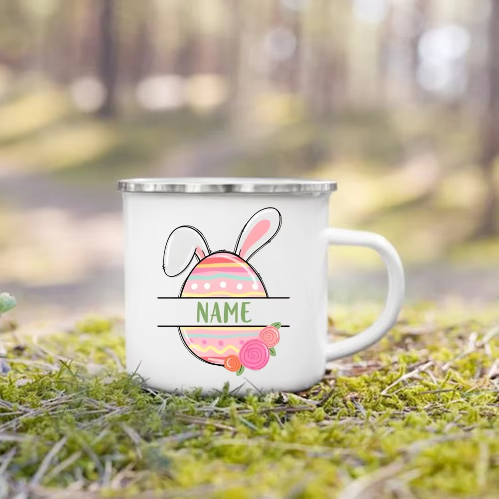 Tasses personnalisées en émail de pâques