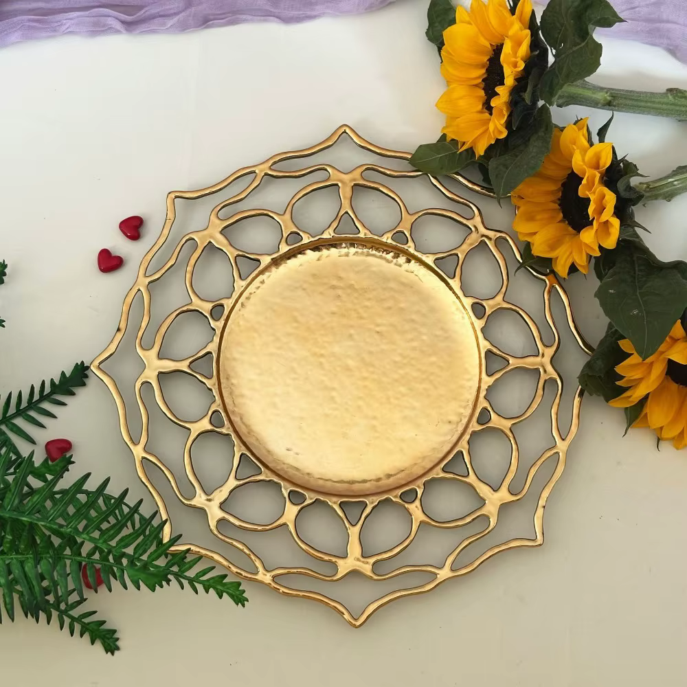 50 assiettes décoratives HellowTray rondes de 13 pouces