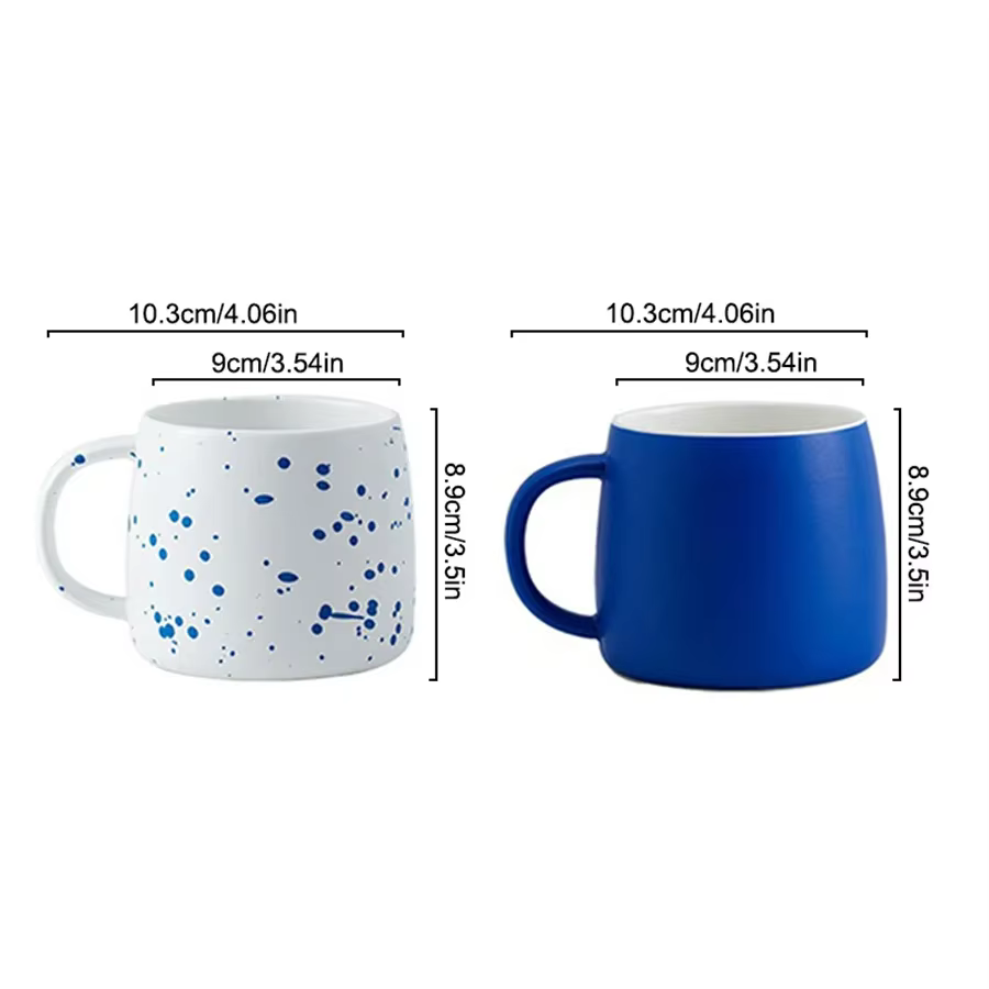 Tasse en céramique bleue à encre de 500ml